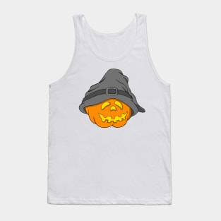 Slouchy Hat Halloween Pumpkin Grey Version Tank Top